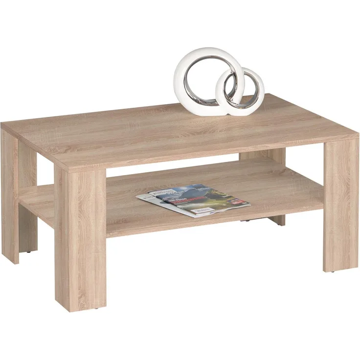 Couchtisch 'Randy II', Holz Sonoma-Eiche, 100 x 44 x 60 cm (B x H x T)