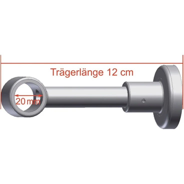nodeko Gardinenstangenhalter Träger für Gardinenstangen und Vorhangstangen, Passend für Stangen und Rohre mit einem Durchmesser von 20 mm, (inklusive Befestigungsmaterial), Wandhalterung für Rohre Ø 20 mm – Bild 3