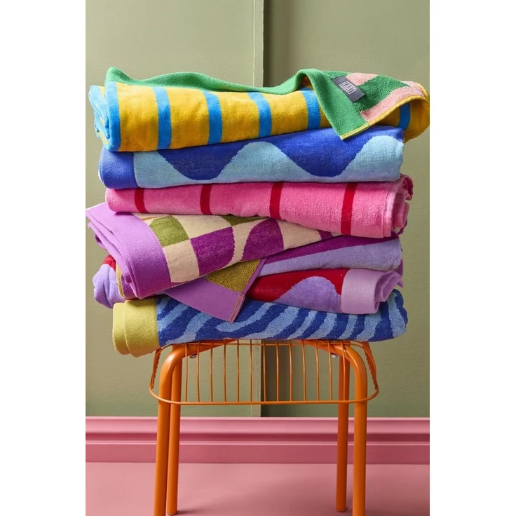 KAAT Family Strandtuch Liegetuch 100x180 cm Summer Sweet pink Streifen – Bild 4