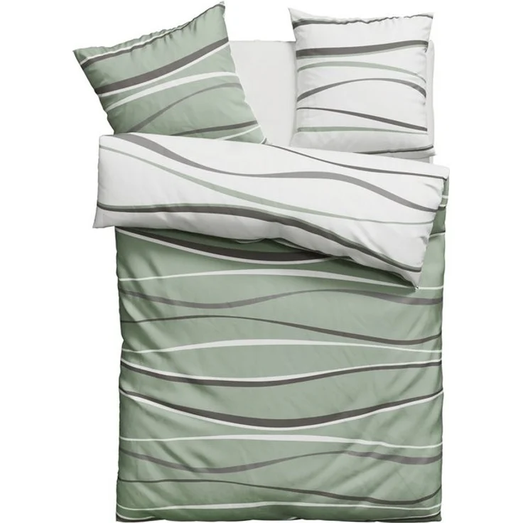 OTTO home Wendebettwäsche Alvara, Linon, 2 teilig, in Gr. 135x200 oder 155x220 cm, 100% Baumwolle, grafisches Motiv – Bild 4