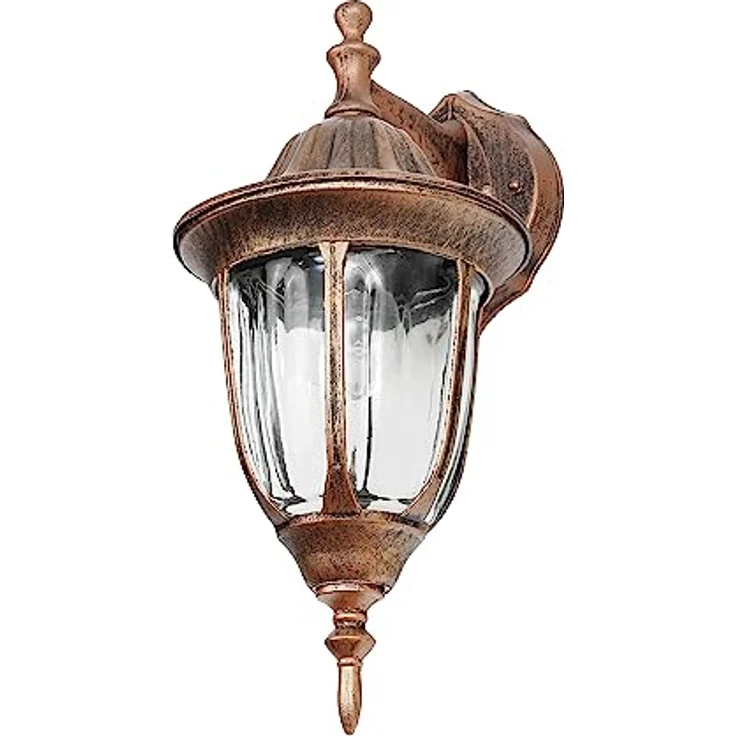 Licht-Erlebnisse Außen-Wandleuchte MILANO, ohne Leuchtmittel, Außenwandlampe Rustikal in Kupfer antik E27 IP44 Außenleuchte – Bild 4
