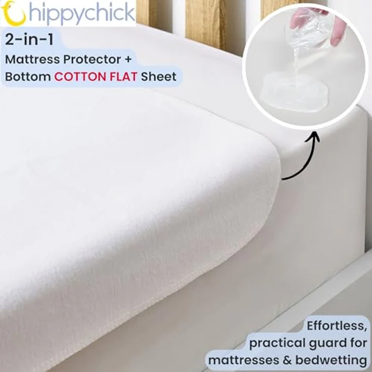 HIPPYCHICK Bett-Schutz 75x50 mit Aufhänger - Flat SheetKinderwagen 75x50 cm – Bild 14