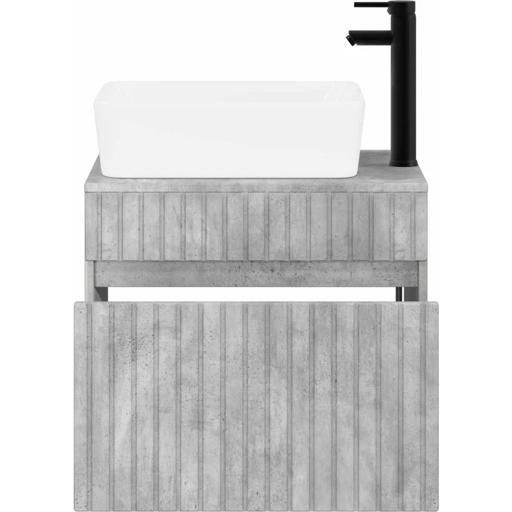 vidaXL Waschbeckenschrank Betongrau 59 x 44,5 x 80 cm Holzwerkstoff 3404303 – Bild 3
