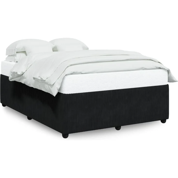 vidaXL Bettgestell ohne Matratze Schwarz 160x200 cm Samt 3285020 – Bild 2