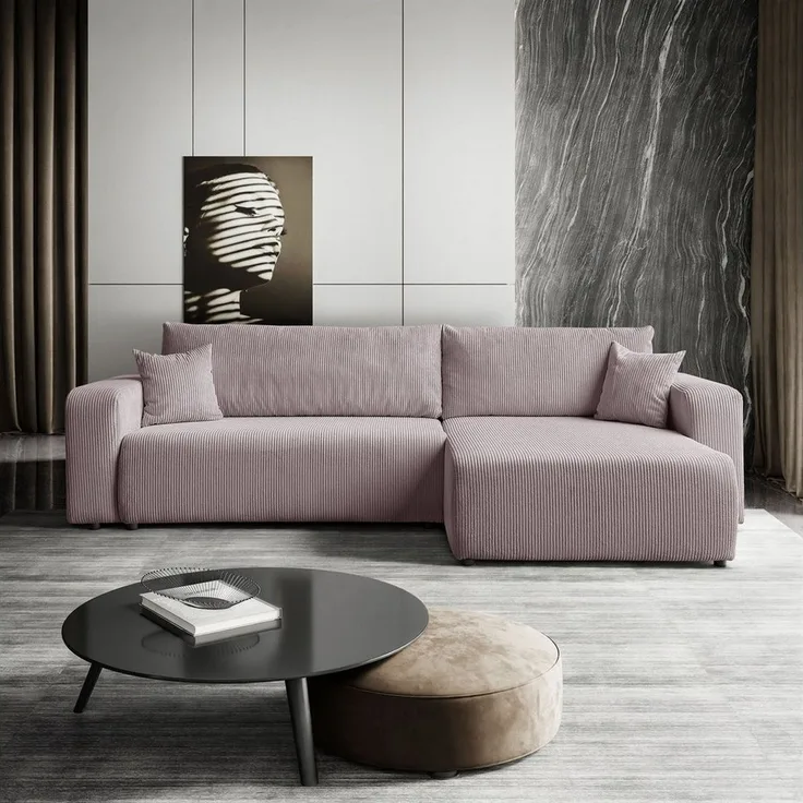 Lookway Ecksofa PRESTIGE L-Form Couch, mit Bettfunktion und Bettkasten