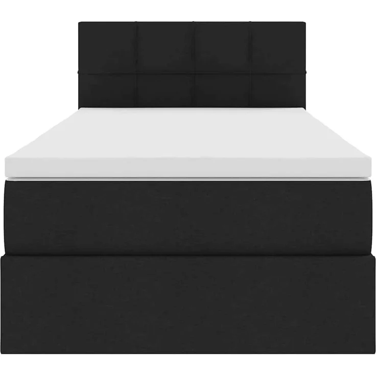 vidaXL LED-Speicherbett mit Matratze Schwarz 90 x 200 cm Stoff 3371120 – Bild 8
