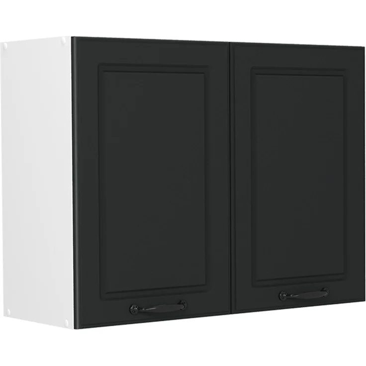 Küchenglasschrank R-Line Anthrazit Landhaus/Weiß 80 cm Vicco – Bild 1