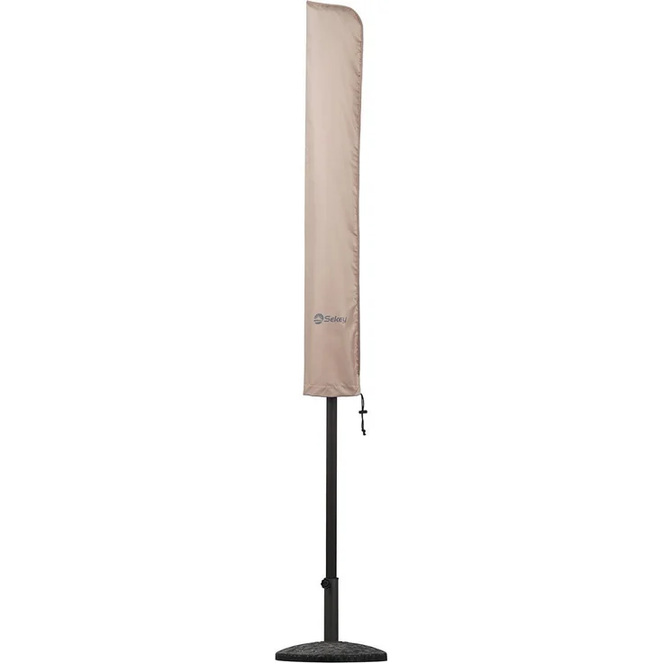 Sekey Schutzhülle für 140x25,5 cm/27 cm Sonnenschirm, Abdeckhauben für Sonnenschirm,100% Polyester, Taupe – Bild 1
