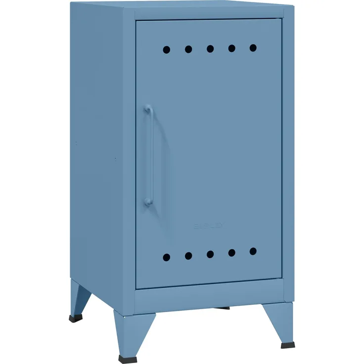 Bisley Fern Mini Ablageschrank aus Metall | Beistellschrank im Retro-Instustrial Design in blau, FERMINRH-605