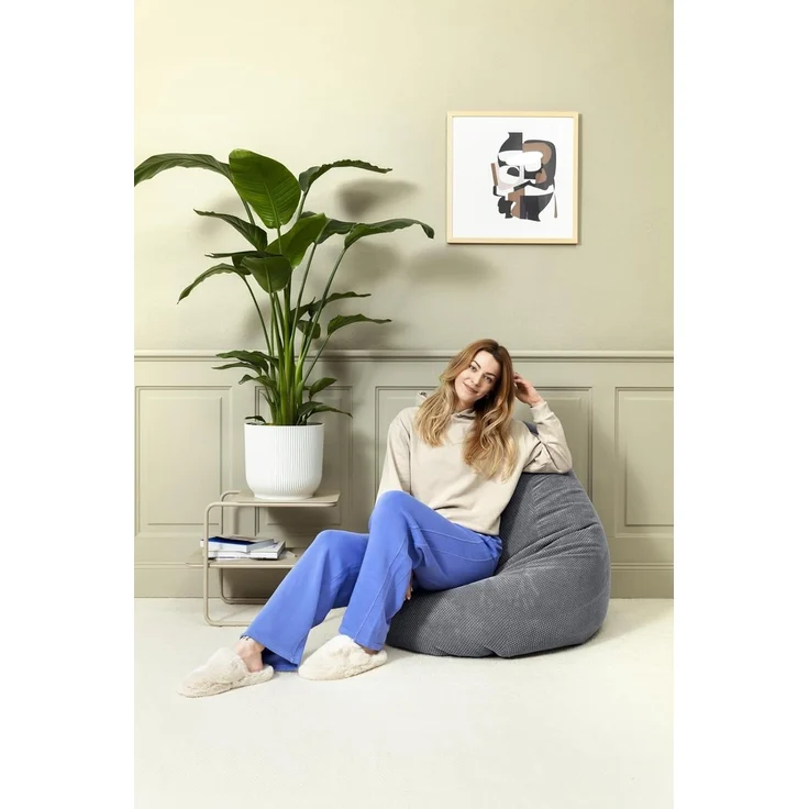 SITTING POINT only by MAGMA BeanBag COMODO XXL Sitzsack mit Plüsch aus 100% Polyester - 80x130cm, Hülle waschbar, Oeko-TEX Standard-Zertifiziert, salbei – Bild 2