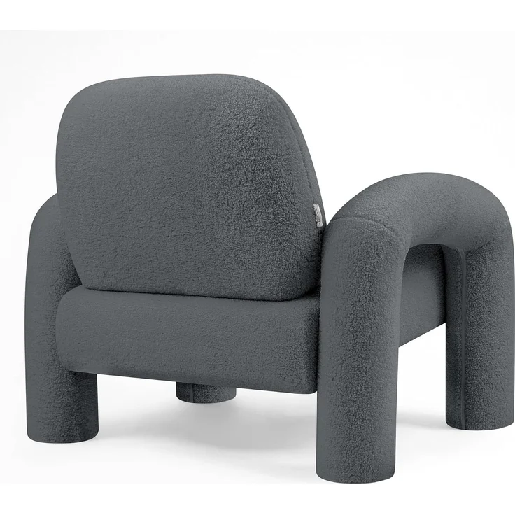 Makika Loungesessel Einzelsofa Lia aus Bouclé in Grau – Bild 8