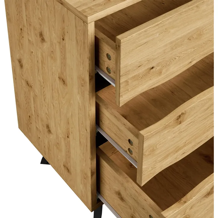 Sideboard, Breite 120cm, Wohnzimmerschrank, Mehrzweckschrank, Schubkastenkommode, Küchenschrank, Aufbewahrungsschrank – Bild 10