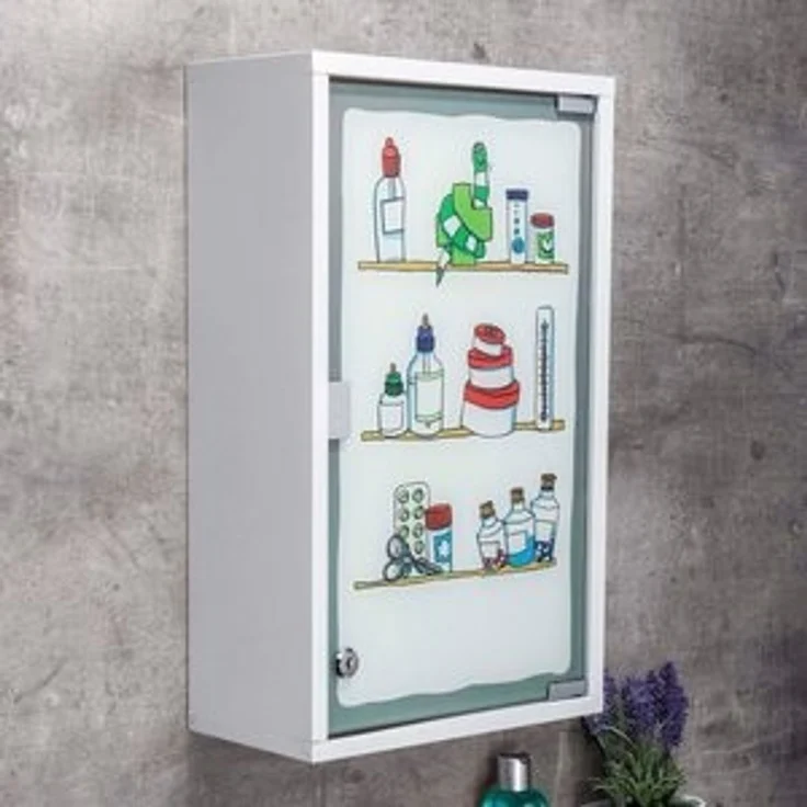 HI Medizinschrank 30 x 15 x 50 cm Edelstahl 423971 – Bild 4