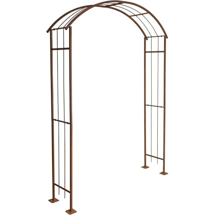 Rosenspalier Rosenbogen Torbogen 160 cm Rankhilfe Rost Metall Kletterhilfe Bogen – Bild 1