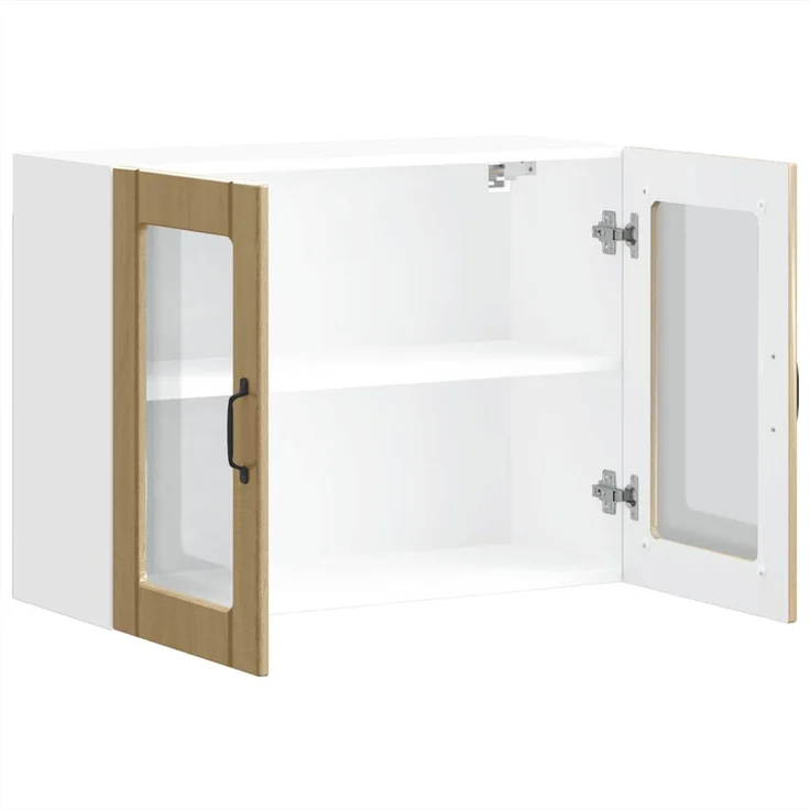 vidaXL Küchen-Hängeschrank mit Glastür Lucca Sonoma-Eiche Holzwerkstoff 853850 – Bild 6