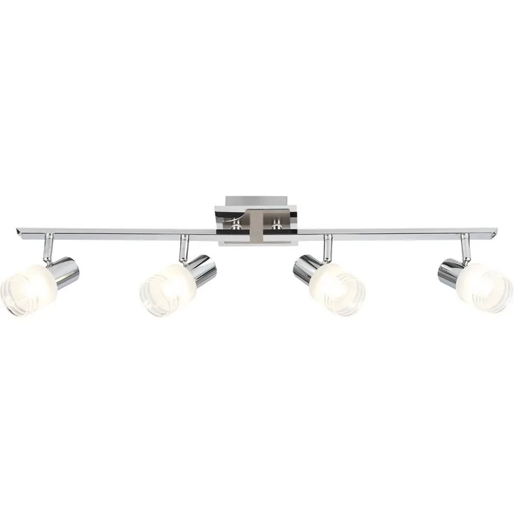 Brilliant Leuchten No. G32432-77 LED Spotrohr Lea E14 4-flammig eisen chrom weiß