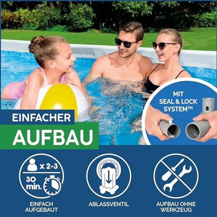 Bestway 'Power Steel Frame 412 x 201 x 122 cm' Pool-Set mit Sandfilteranlage – Bild 6