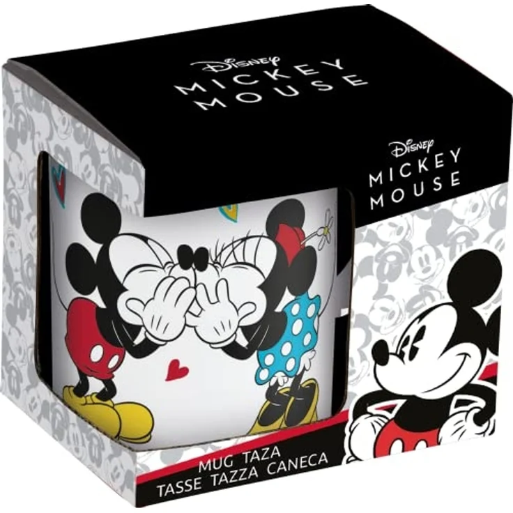 Disney Mickey Mouse Tasse Minnie & Mickey Mouse Love Tasse, 325 ml, Keramik – Bild 2