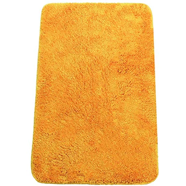 Brandsseller Badematte 70x120 cm Badteppich Badvorleger Badezimmerteppich Duschvorleger Orange – Bild 2