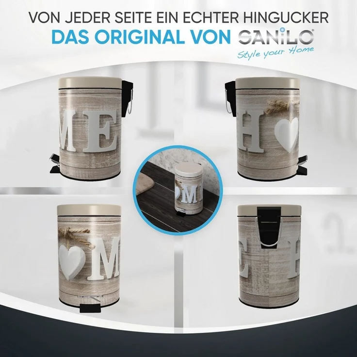 Sanilo Kosmetikeimer mit Motiv, viele schöne Bad Mülleimer zur Auswahl, 3 Liter, Abfalleimer mit Absenkautomatik & Innenbehälter – Bild 4