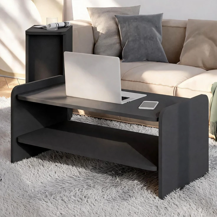 Skye Decor 'Amon - Anthracite' Couchtisch, Anthrazit, 89,8 x 39,8 x 44,8 cm – Bild 3
