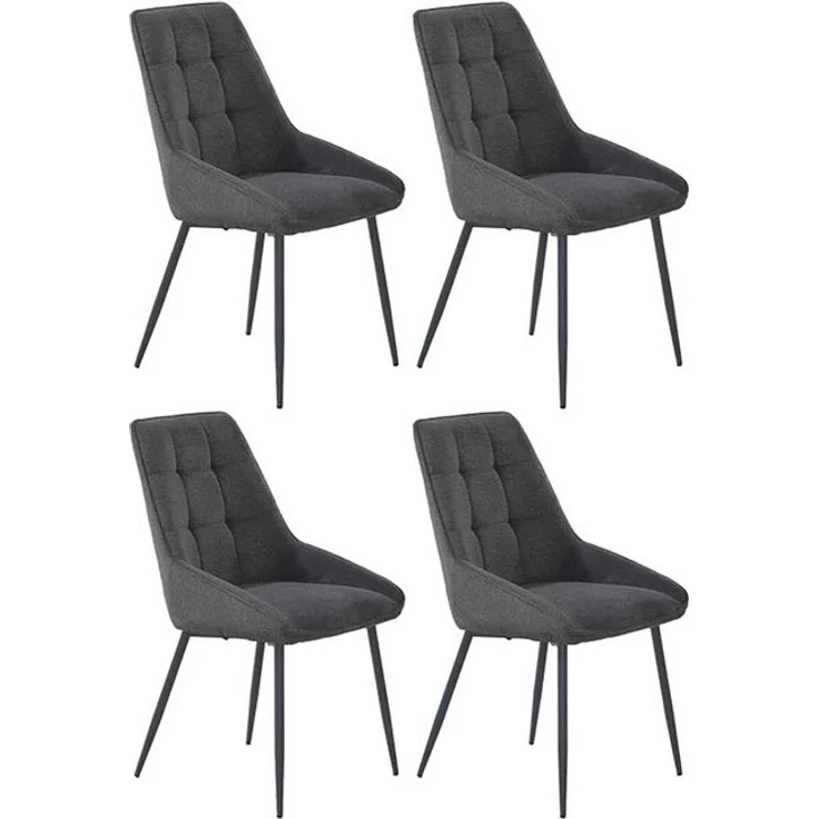 Jockenhöfer Gruppe Essgruppe ROGER, Sitzgruppe, Esstisch 160 cm, 4 Stühle, (Set, 5-tlg, Esstisch 160 cm plus 4 Esszimmerstühle), Tischplatte Wildeiche, U-Gestell, Stühle mit Webstoff – Bild 4