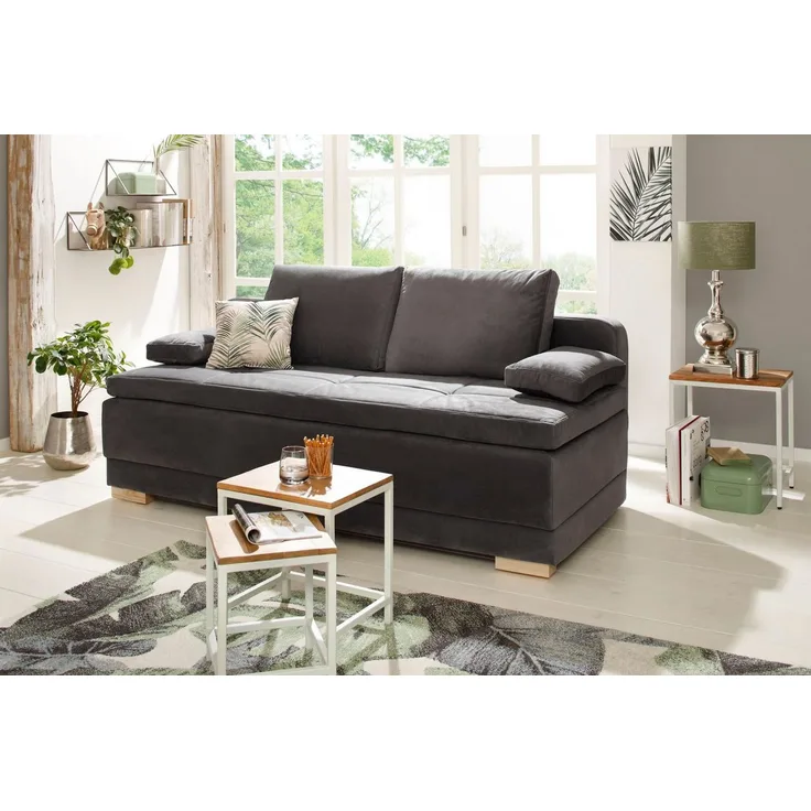 INOSIGN Schlafsofa Berlin, Dauerschläfer mit Boxspringfederung, Bettfunktion und Bettkasten