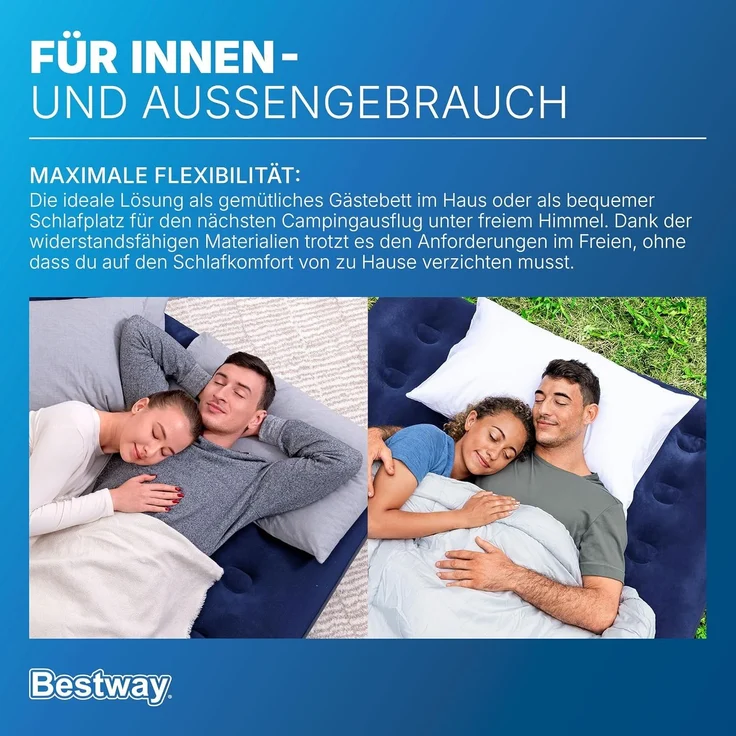 Doppelluftbett mit externer Elektropumpe 191 x 137 x 22 cm – Bild 8