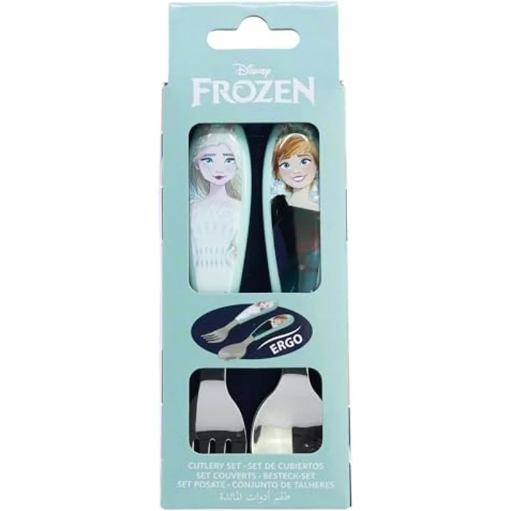 Frozen Kinderbesteck Set 2-teilig – Löffel & Gabel mit Motivgriffen – Bild 2