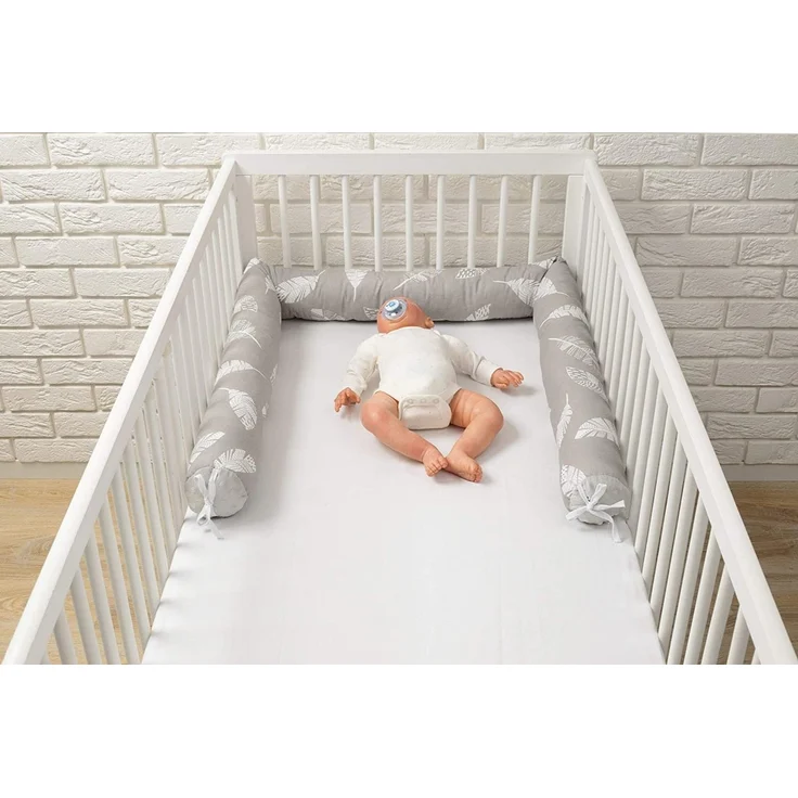 Amilian Nestchenschlange Bettschlange 210cm - Seitenschläferkissen - Nestschlangen, (Nestchenschlange für Kinderbett, Nestchen, Bettumrandung als Kopfschutz, Kantenschutz für Ihr Babybett), Nestchen - Bettumrandung als Kopfschutz - Kantenschutz für Bab... – Bild 3