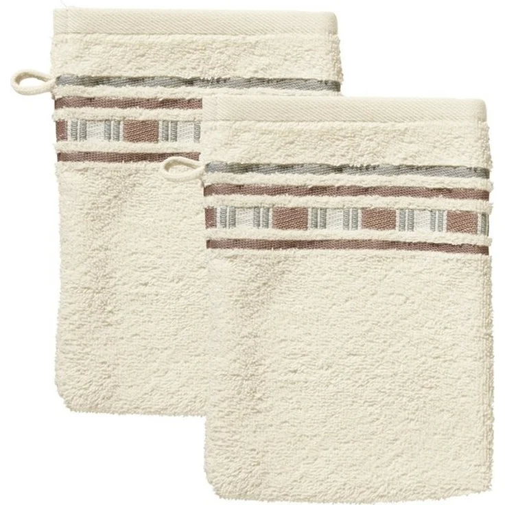 Erwin Müller Waschhandschuh Waschhandschuh "Achern" 2er-Pack, Frottier (2-St), Walk-Frottier Uni – Bild 3