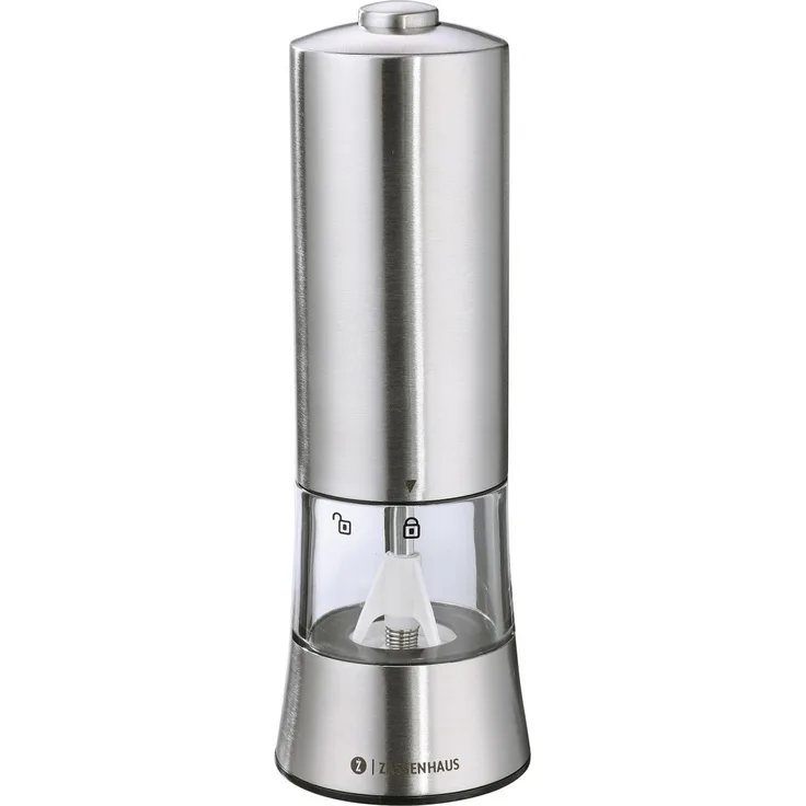 Pfeffermühle Gewürzmühle USB elektrisch 18cm Edelstahl ZASSENHAUS GERA 033083