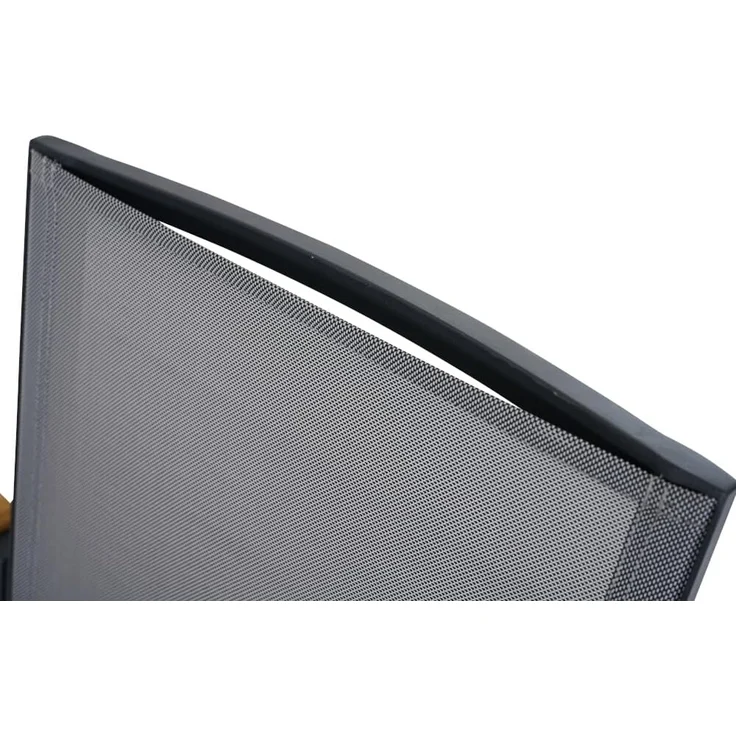 Siena Garden Velia Stapelsessel - Aluminium/Teak FSC & RANOTEX®, schwarz-grau, (T59632) – Bild 12