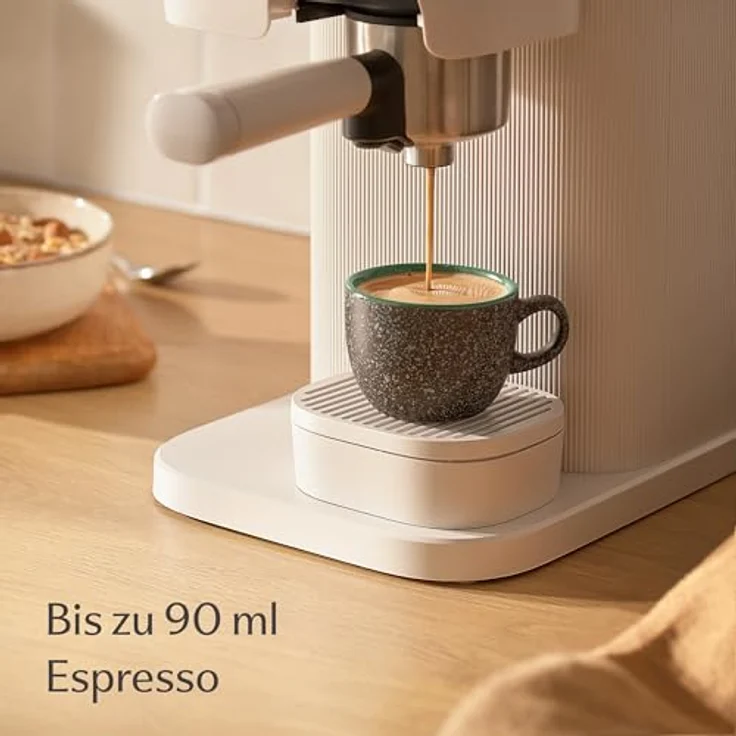 Cosumy Cappuccinotasse Espressotassen mit Untertassen 4er Set - 90 ml Keramik bunt, 8-tlg, Keramik, Warm – Bild 5