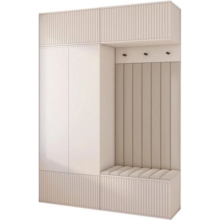 Compleo Garderoben-Set mit Sitzbank Kaschmir, Spiegel als Option – Bild 4