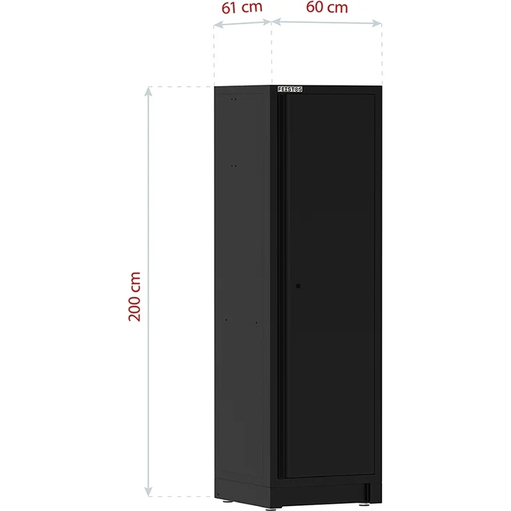 FEISTOS Werkstatteinrichtung | Flügeltür Hochschrank EOS Blackline Solo | Schwarz | 61 x 60 x 200 cm – Bild 7