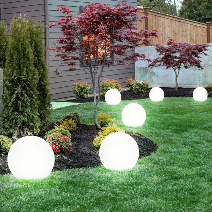 3er Set LED Kugel Solarleuchten, Durchmesser 2x15 cm, 1x20 cm – Bild 5