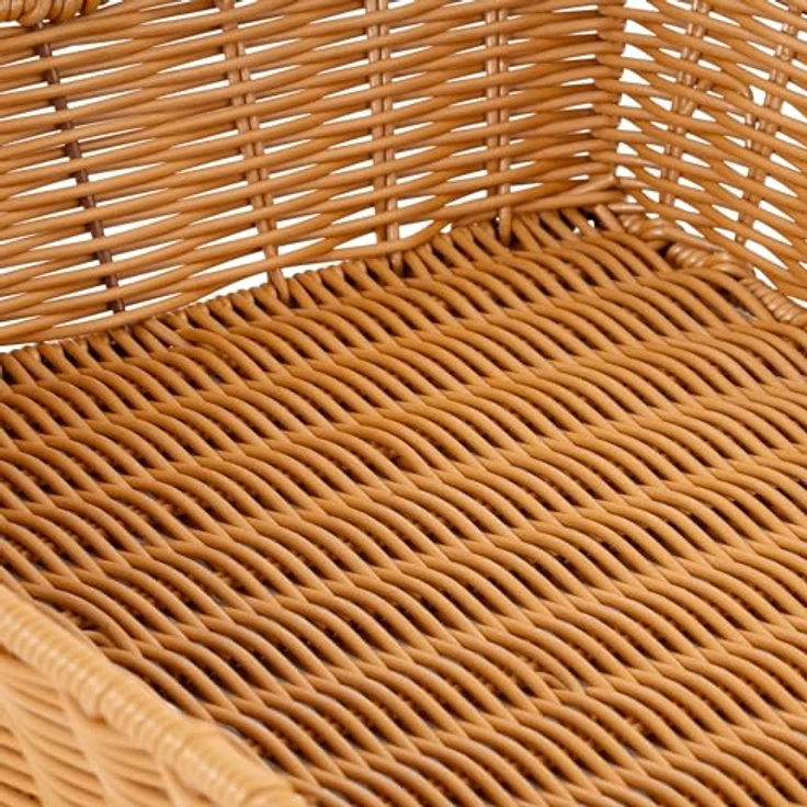 Mahlzeit Brotkorb Rattan, mit Rolltop-Deckel, 53,5 x 33 x 25 cm, geflochtener Korb, Kunststoff – Bild 7