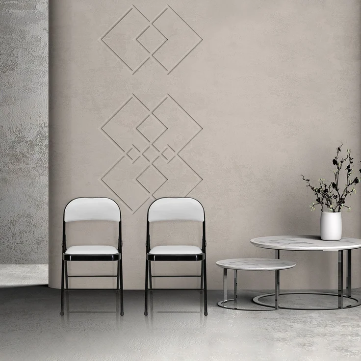 hjh OFFICE Besucherstuhl Konferenzstuhl TUDELA Kunstleder Weiß – Bild 2