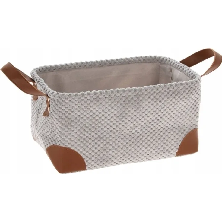 Home Styling Collection Aufbewahrungskorb Cordstoff mit Griffen 30 x 20 x 15 cm