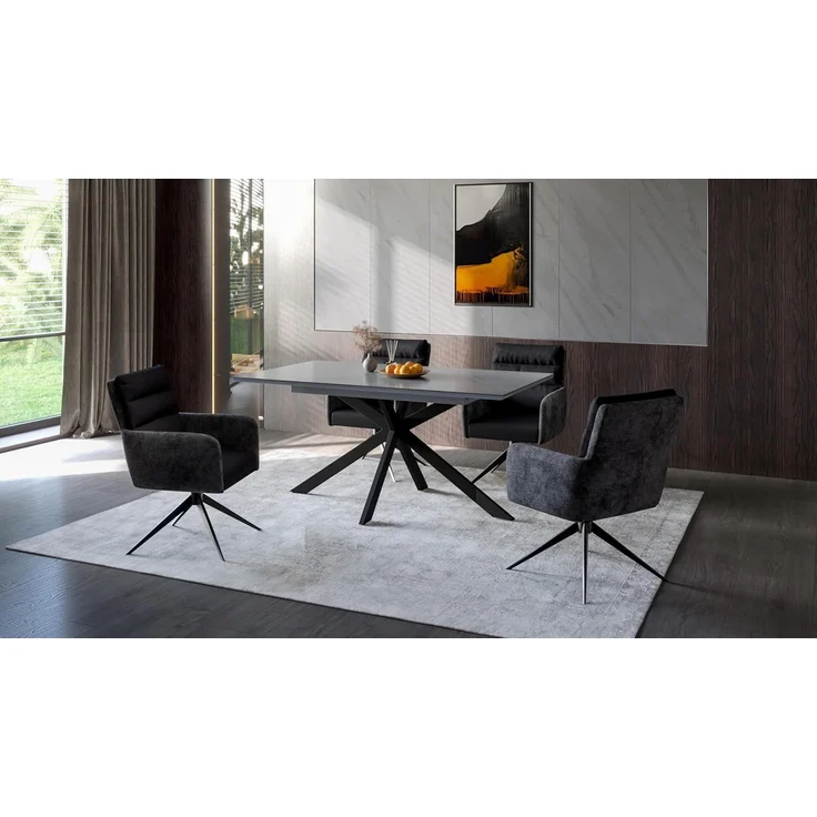 2er Set Sesselstuhl Leandra, XL Sitzbreite - Anthrazit – Bild 2