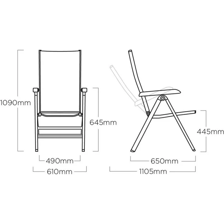 Kettler Basic Plus Klappsessel Multipositionssessel Taupe Beige / Stucco – Bild 2