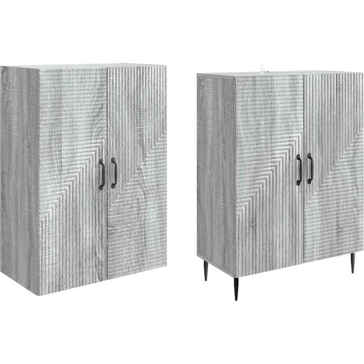 vidaXL Schrankset 2 pcs Grau Sonoma 66 x 34,5 x 89,5 cm Holzwerkstoff 3416625 – Bild 3