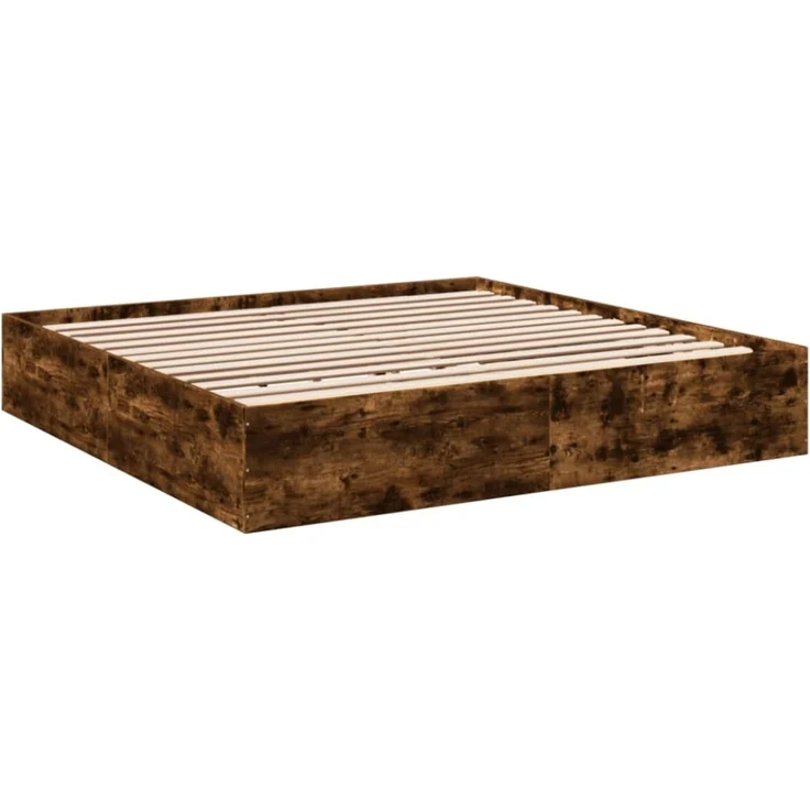 vidaXL Bettgestell Räuchereiche 180x200 cm Holzwerkstoff 3280997 – Bild 7