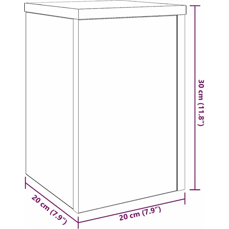 vidaXL Pflanzenständer 2 Stk. Schwarz Eichen-Optik 20 x 20 x 30 cm 869229 – Bild 11