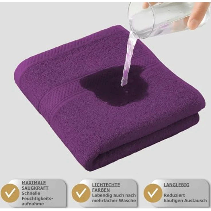 TRENDBUY24 Handtuch Set Handtücher Duschtücher Gästetücher Baumwolle Frottee Premium 4er Set, 100% Baumwolle (4-St), Duschtuch – Bild 5