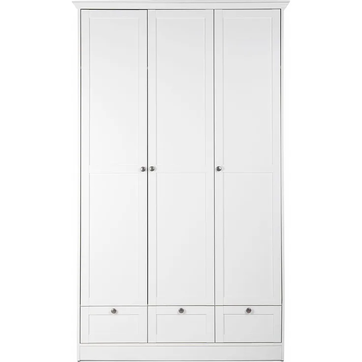 Kleiderschrank >Landsted< in Weiß - 120x200x51cm (BxHxT)