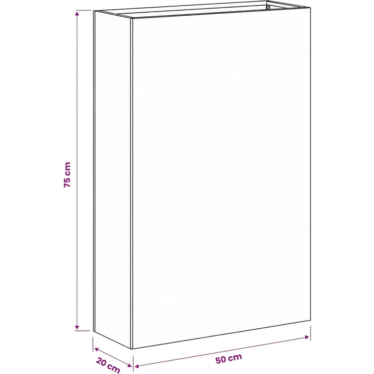 vidaXL Garten-Pflanzgefäß Olivgrün 50 x 20 x 75 cm Kaltgewalzter Stahl 8005462 – Bild 7