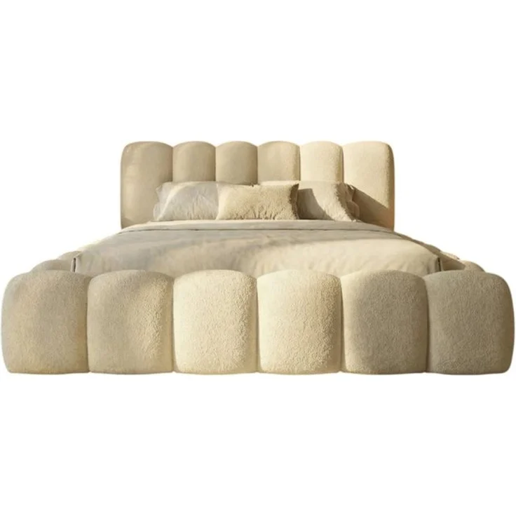 thematys Polsterbett CLOUD mit Bettkasten, 160x200cm, Bezug: Davis, Farbe: Kreme, mit 23cm Taschenfederkernmatratze H2 – Bild 6
