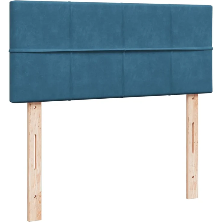 vidaXL Boxspringbett mit Matratze Blau 120x200 cm Samt 3287714 – Bild 4